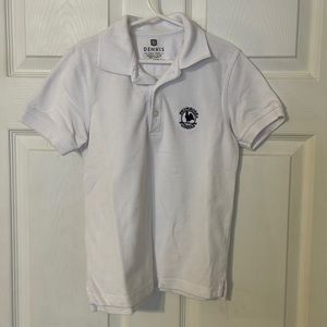 Primrose uniform white pique polo short sleeve